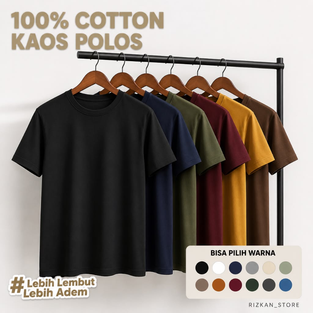 Kaos Polos Cotton Combed 30s